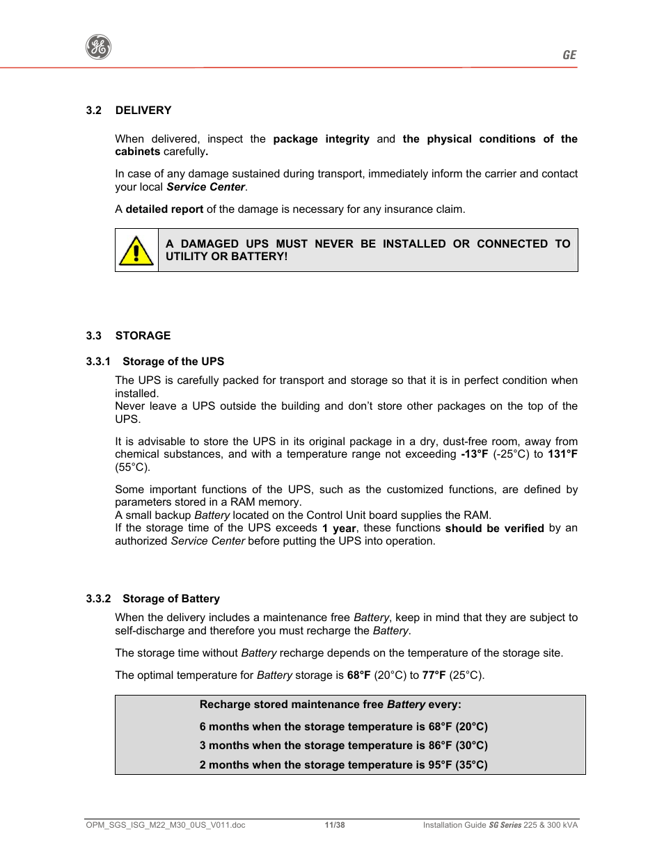 GE 225 User Manual | Page 11 / 38