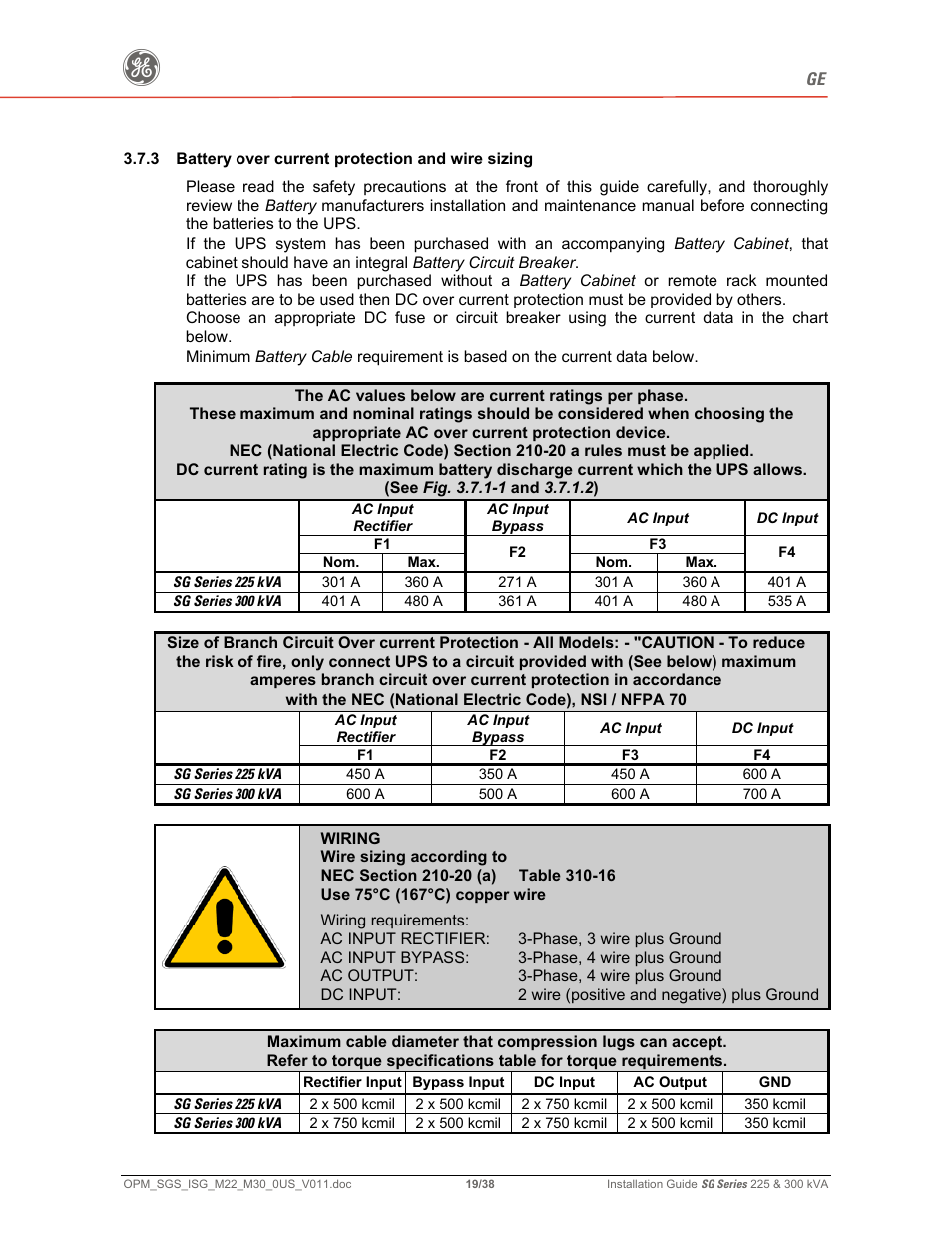 GE 225 User Manual | Page 19 / 38