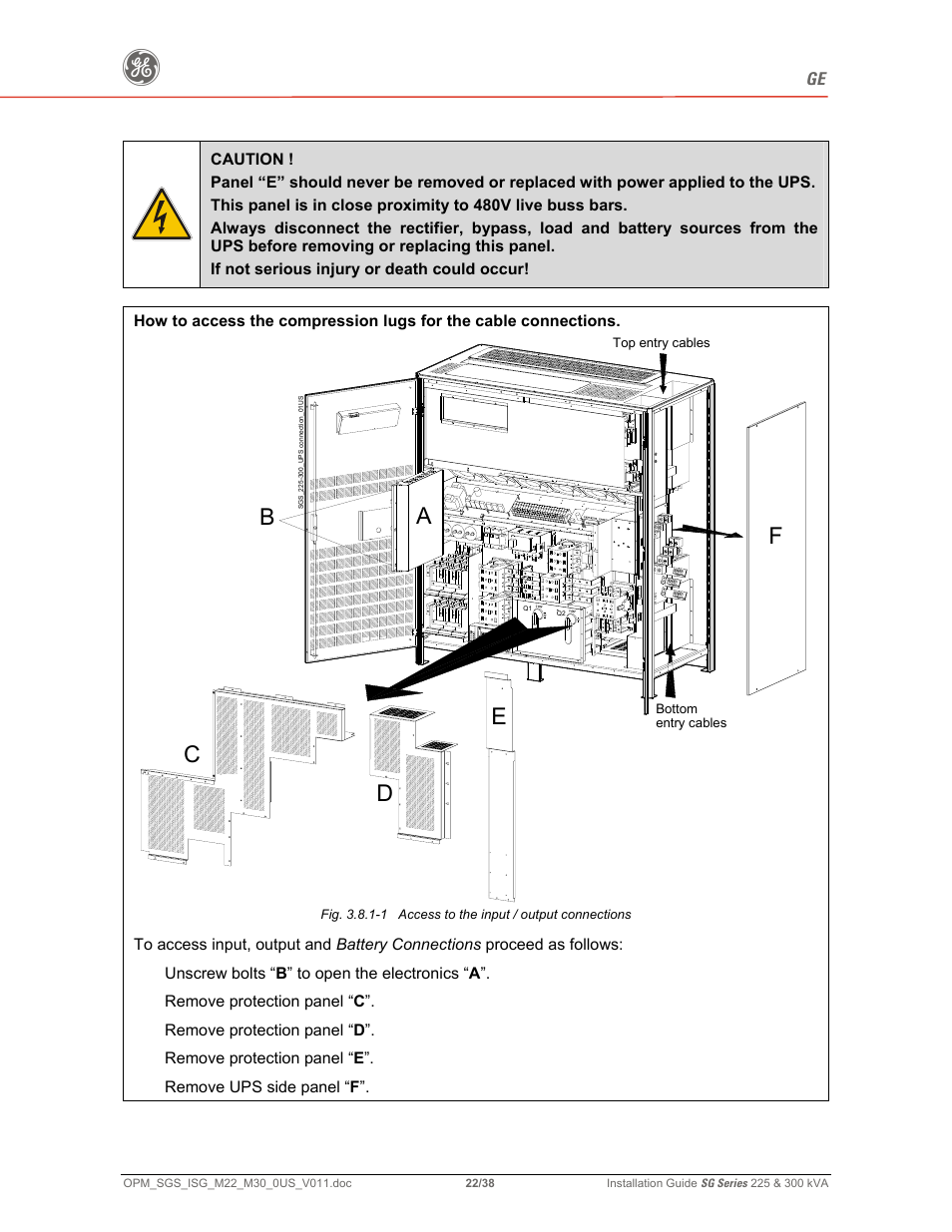 Dc e | GE 225 User Manual | Page 22 / 38