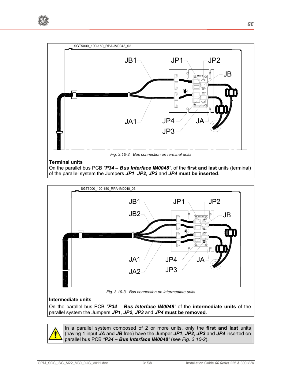 Jb2 ja2, Ja jb | GE 225 User Manual | Page 31 / 38