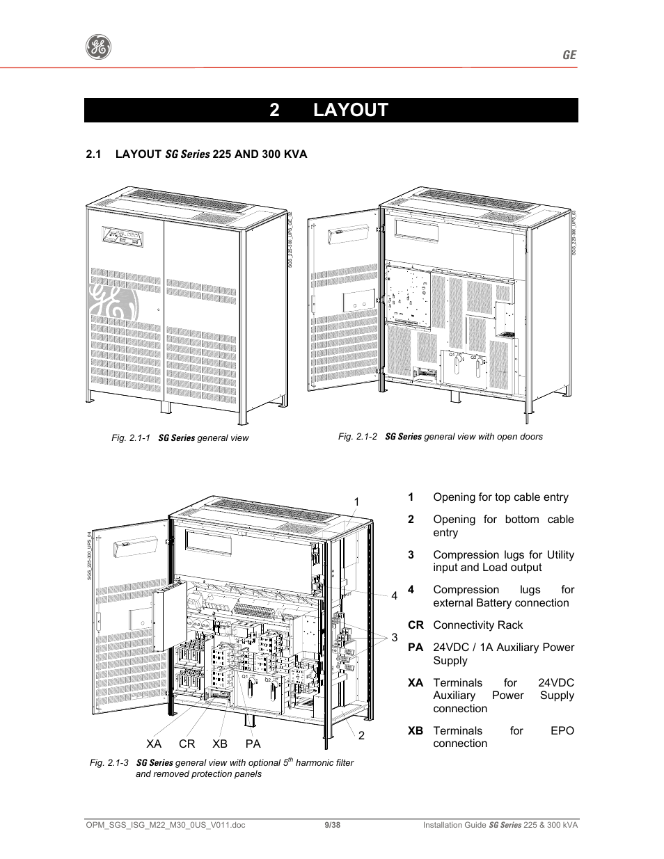 2 layout | GE 225 User Manual | Page 9 / 38