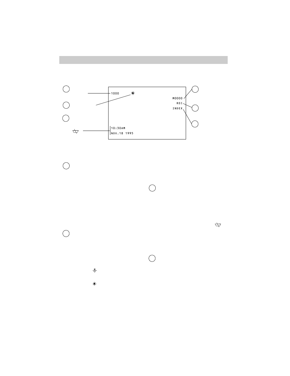 Viewfinder displays, Displays in viewfinder | GE CG709 User Manual | Page 22 / 80