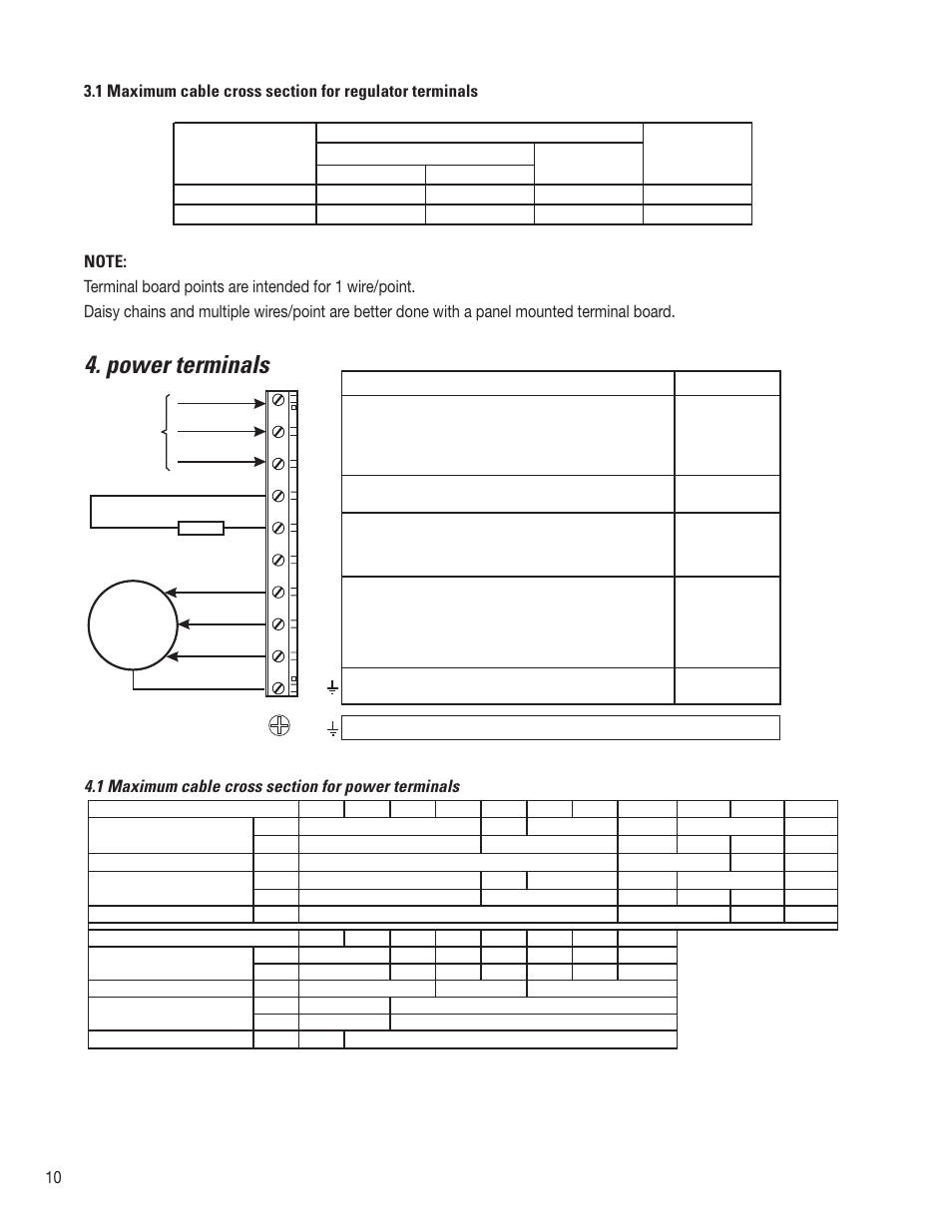 Power terminals | GE AV-300i User Manual | Page 10 / 30