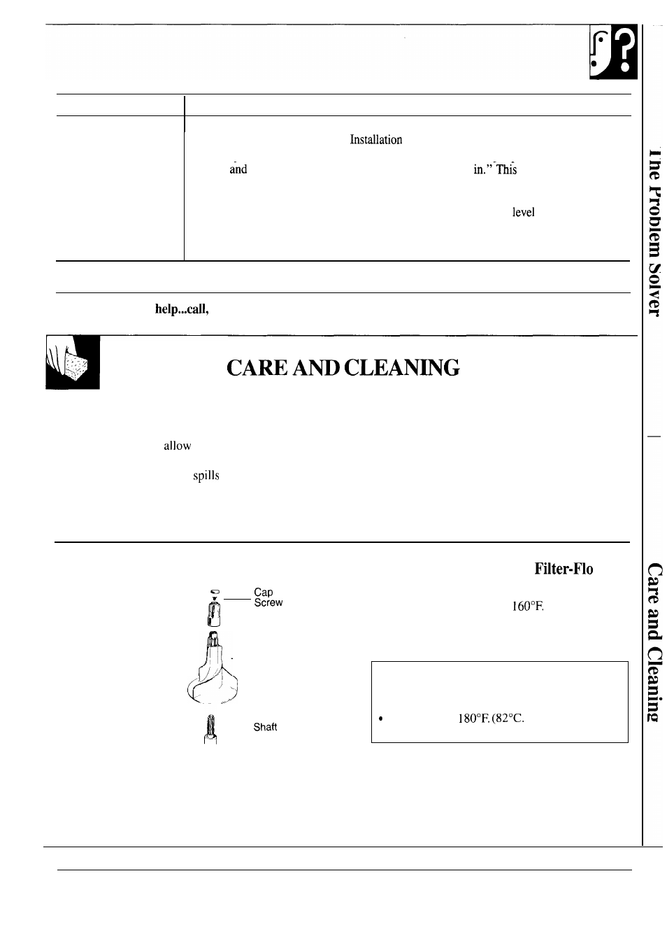 Care and cleaning, Agitator, Storage and vacation tips | User maintenance instructions | GE WA8610S User Manual | Page 21 / 24