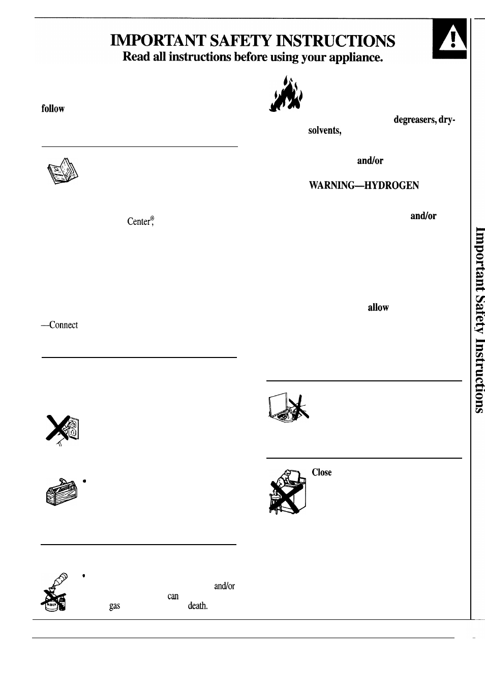 Instructions , 4 | GE WA8610S User Manual | Page 3 / 24