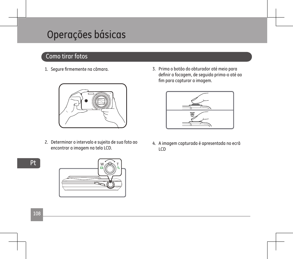 Operações básicas | GE E1486TW User Manual | Page 110 / 124