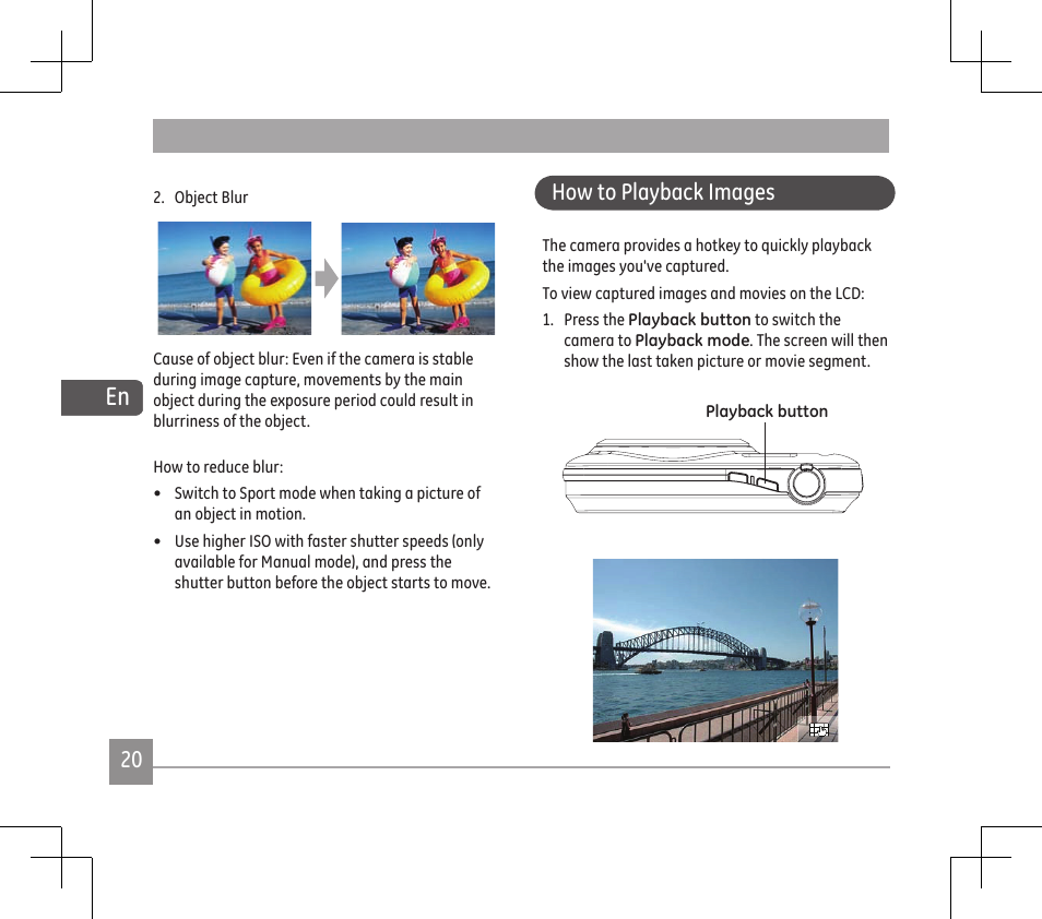 How to playback images | GE E1486TW User Manual | Page 22 / 124