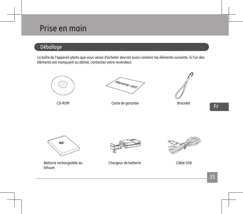 Prise en main | GE E1486TW User Manual | Page 35 / 124