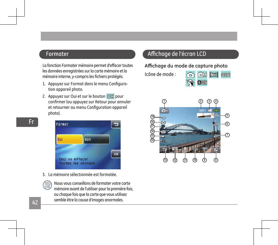 Affichage de l’écran lcd | GE E1486TW User Manual | Page 44 / 124