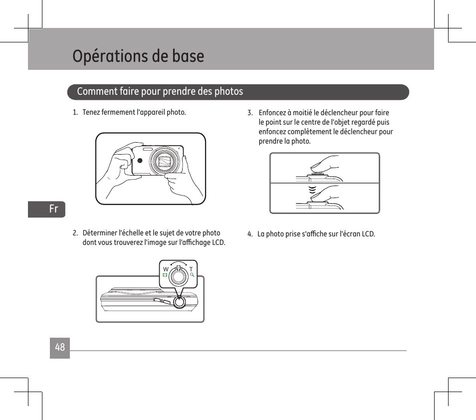 Opérations de base | GE E1486TW User Manual | Page 50 / 124