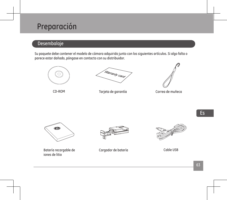 Preparación | GE E1486TW User Manual | Page 65 / 124