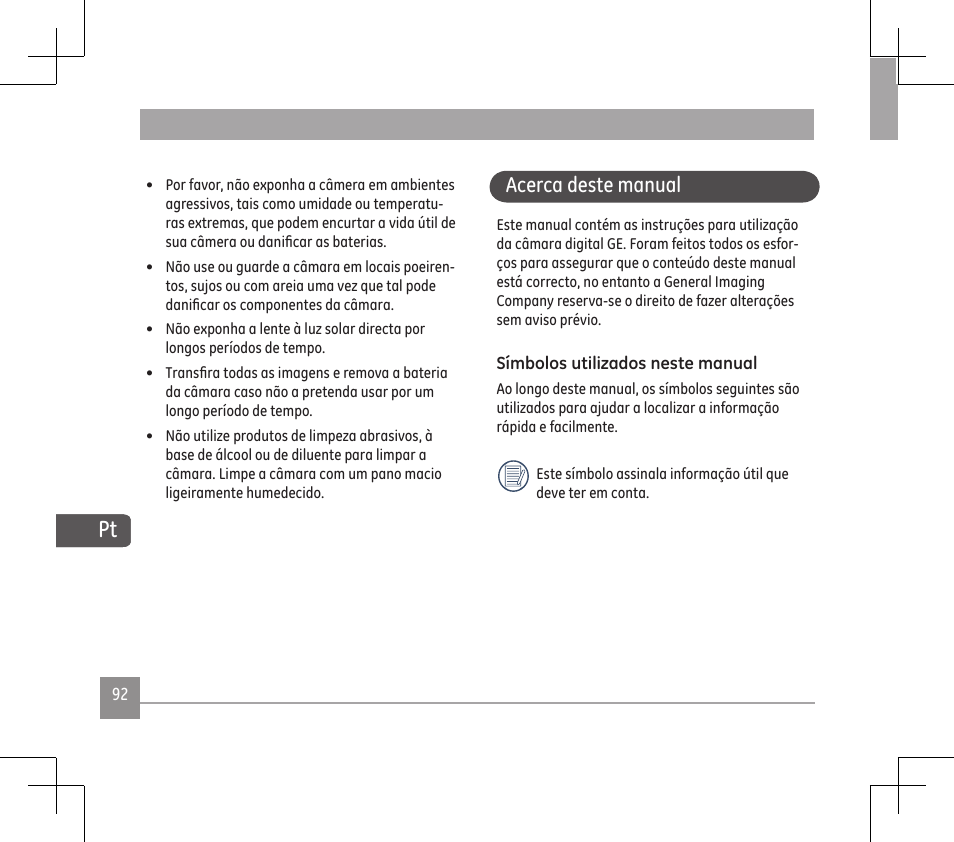 Acerca deste manual | GE E1486TW User Manual | Page 94 / 124