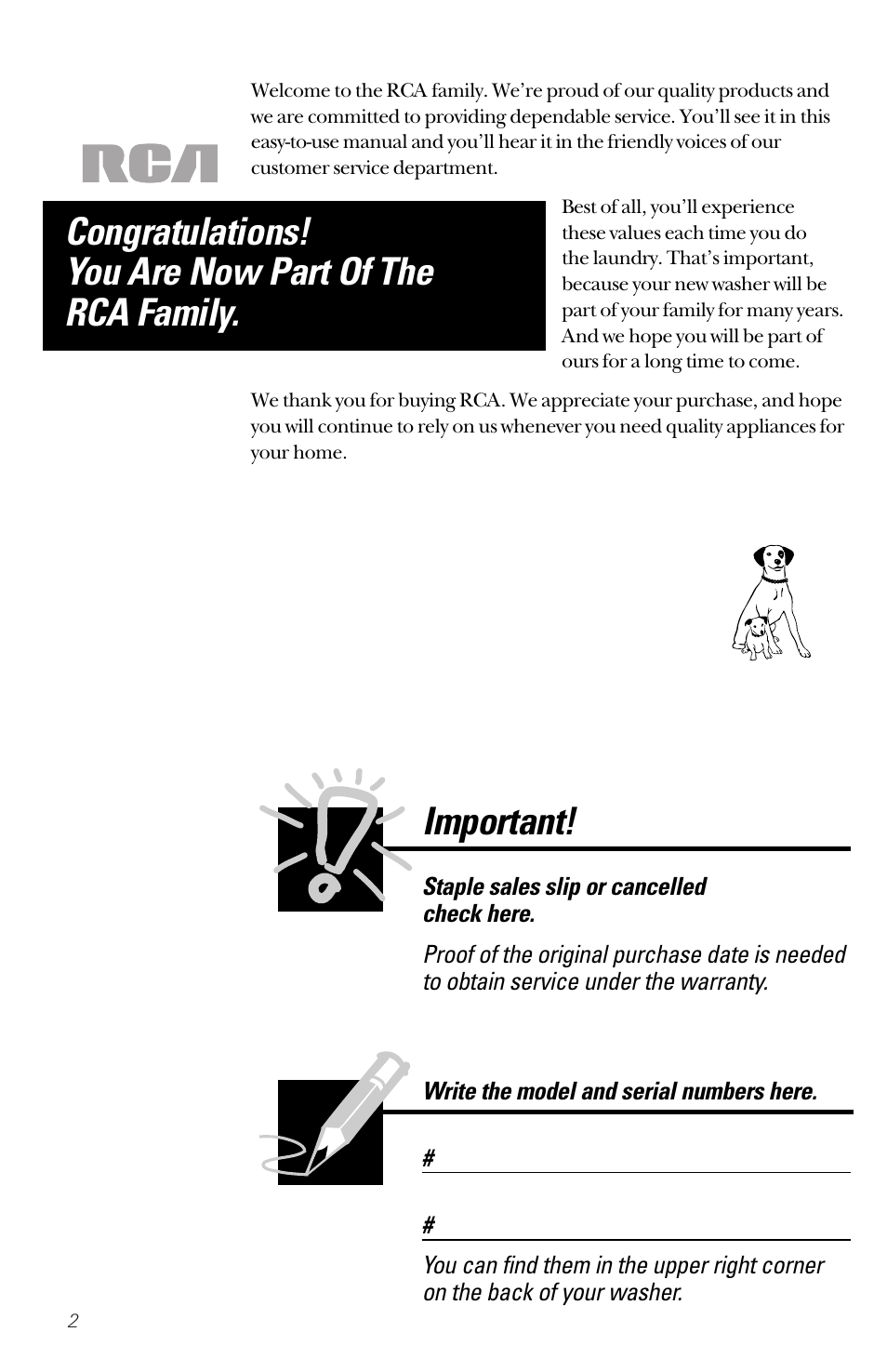 Important | GE YVXR1040 User Manual | Page 2 / 20