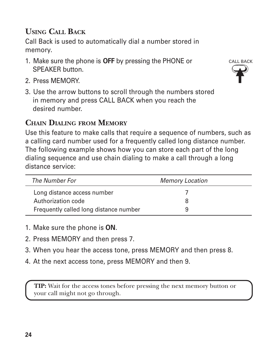 Chain dialing from memory | GE Feb-74 User Manual | Page 24 / 40