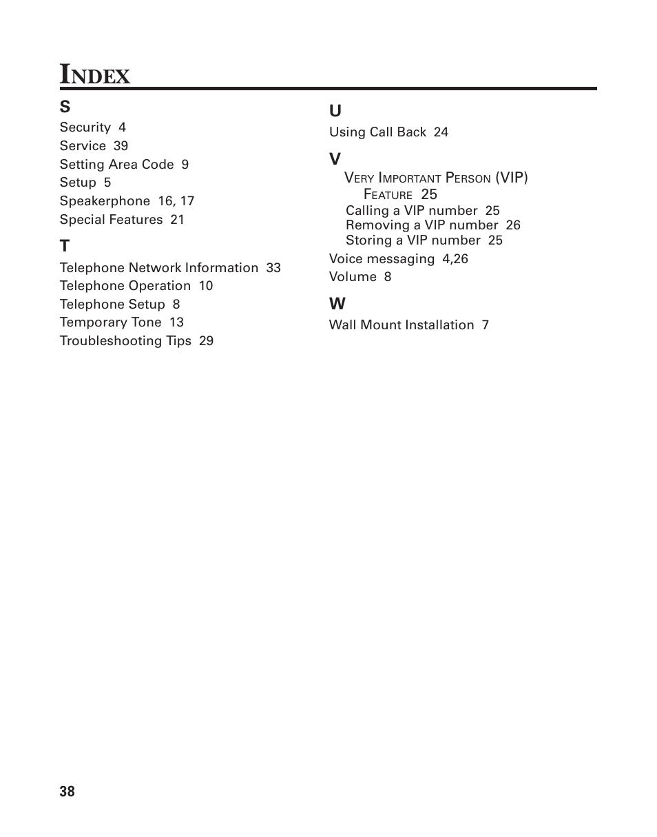 Service, Ndex | GE Feb-74 User Manual | Page 38 / 40