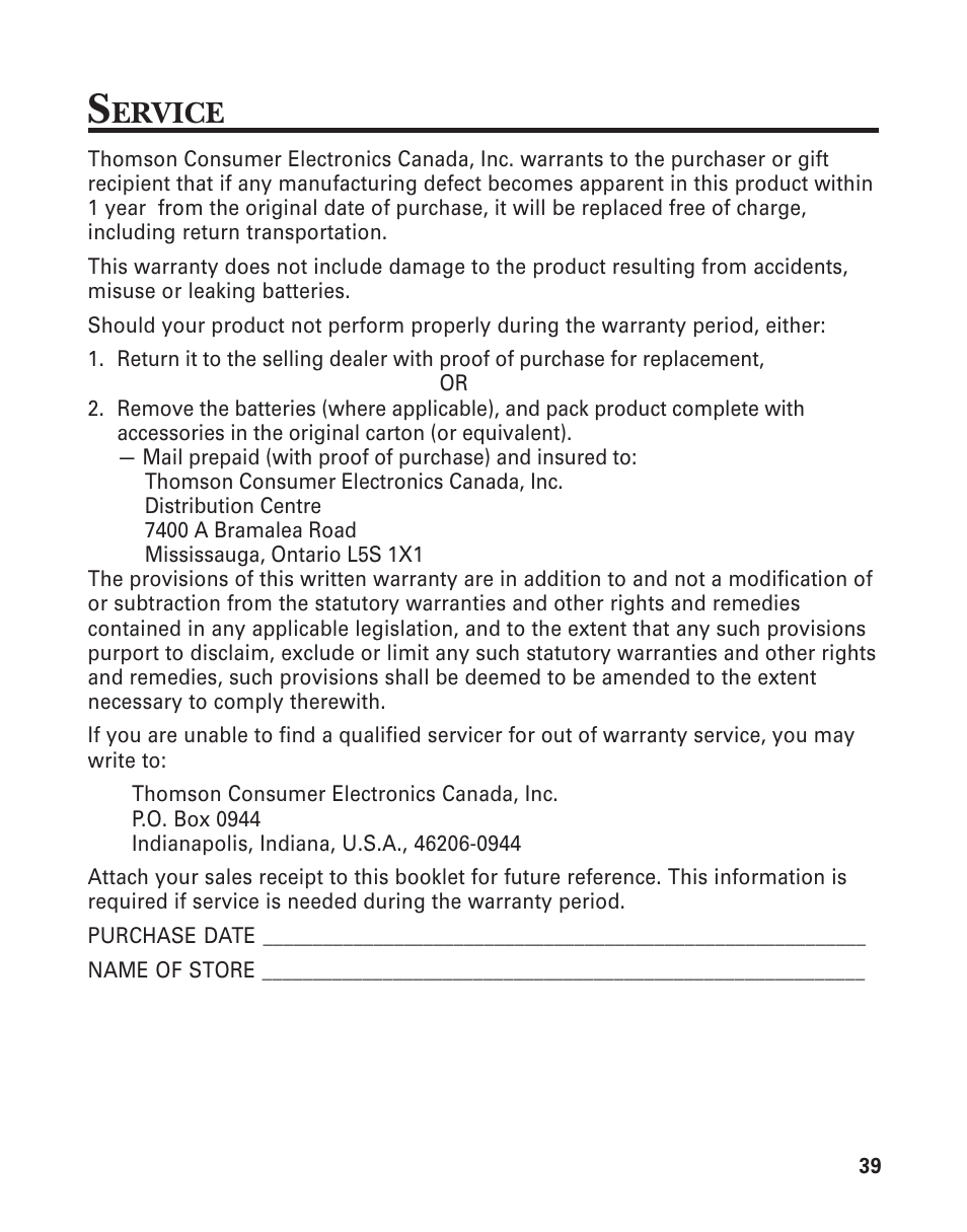 Ervice | GE Feb-74 User Manual | Page 39 / 40