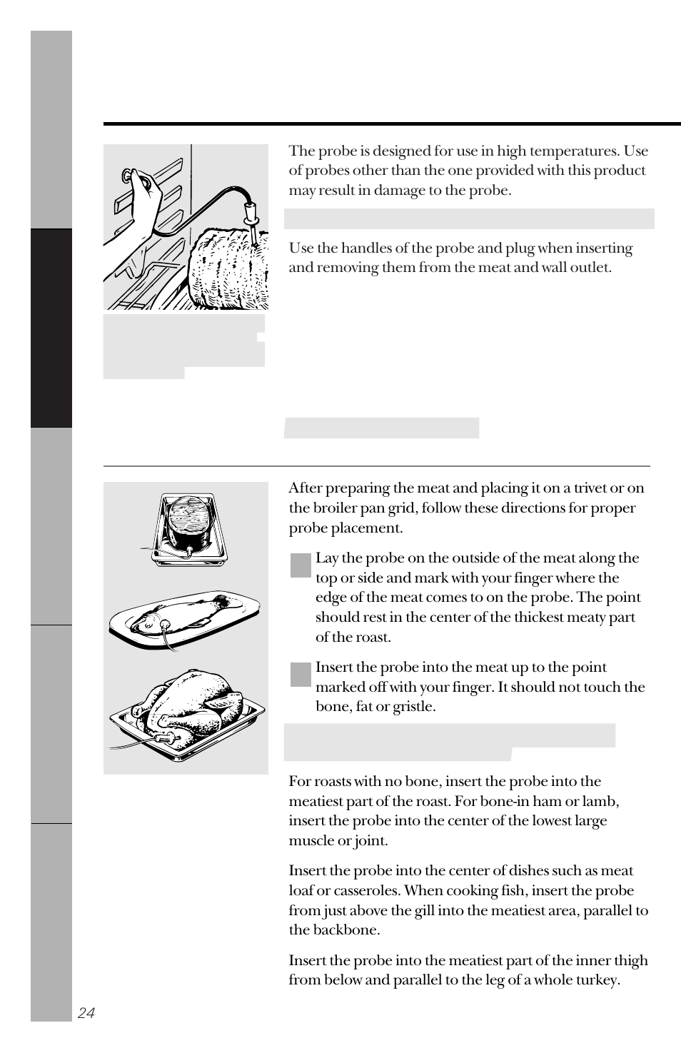 Using the probe | GE 49-8779 User Manual | Page 24 / 60