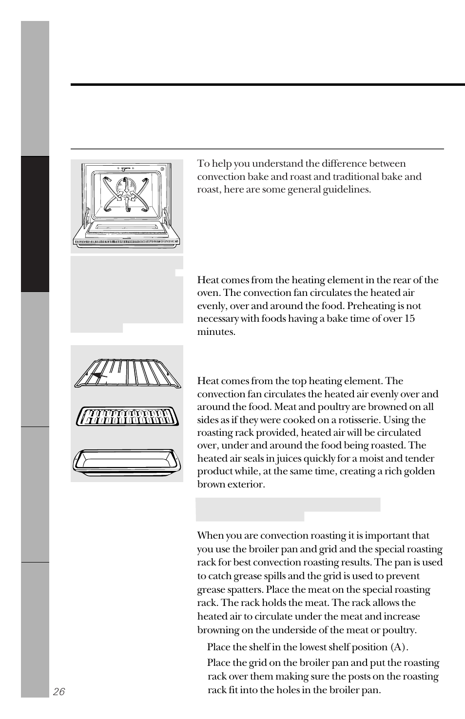 Using the convection oven | GE 49-8779 User Manual | Page 26 / 60