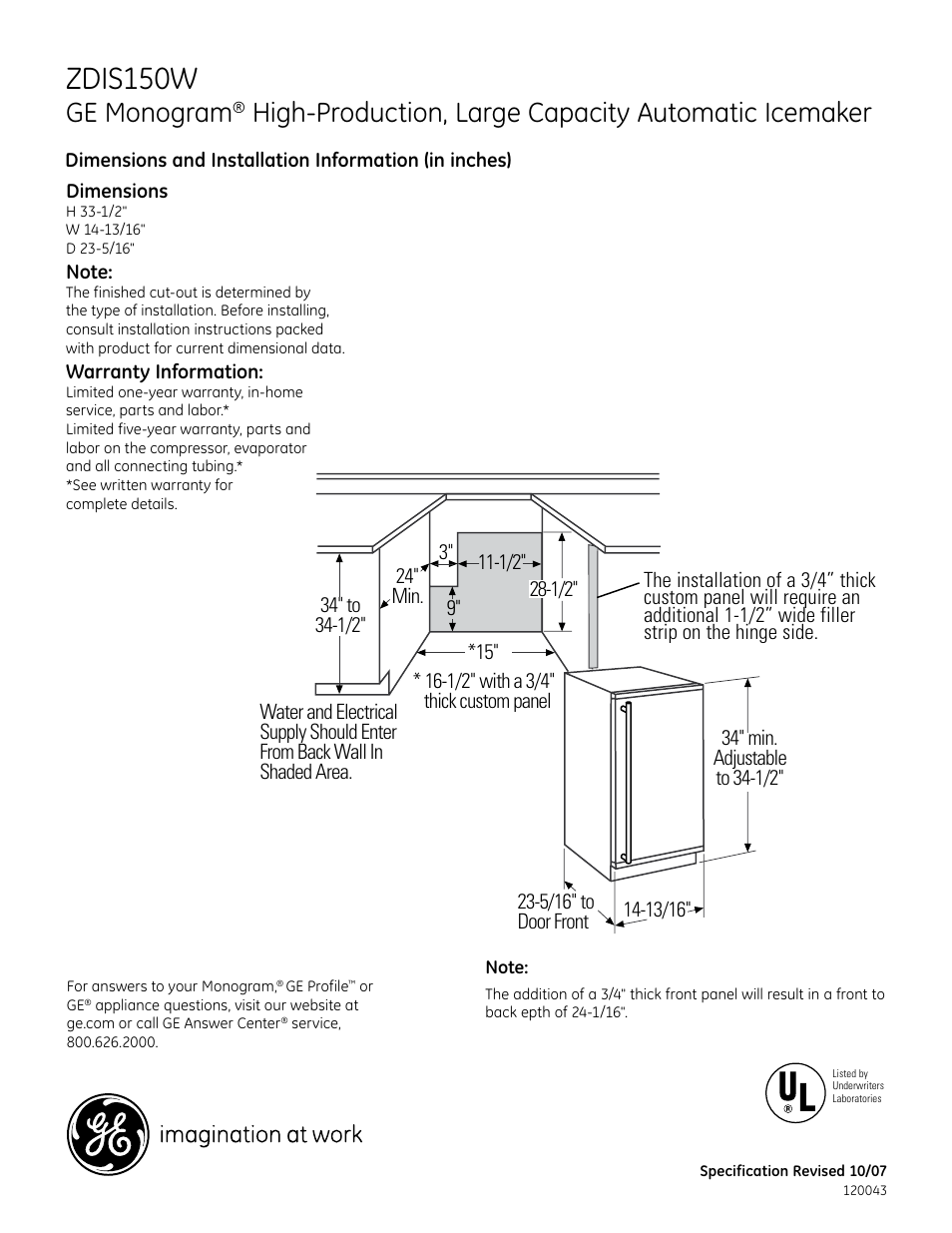 GE CLP-2001 User Manual | 2 pages