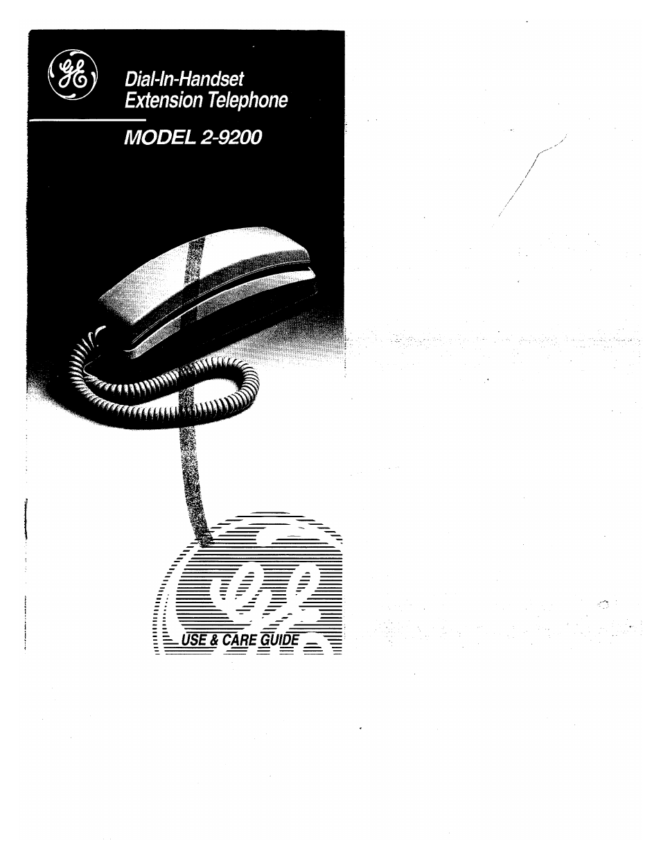 GE 2-9200 User Manual | 16 pages