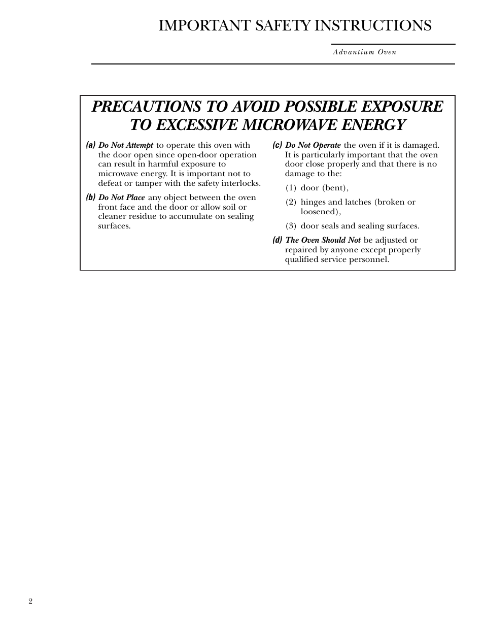 Safety, Important safety instructions | GE SCB2001 User Manual | Page 2 / 40
