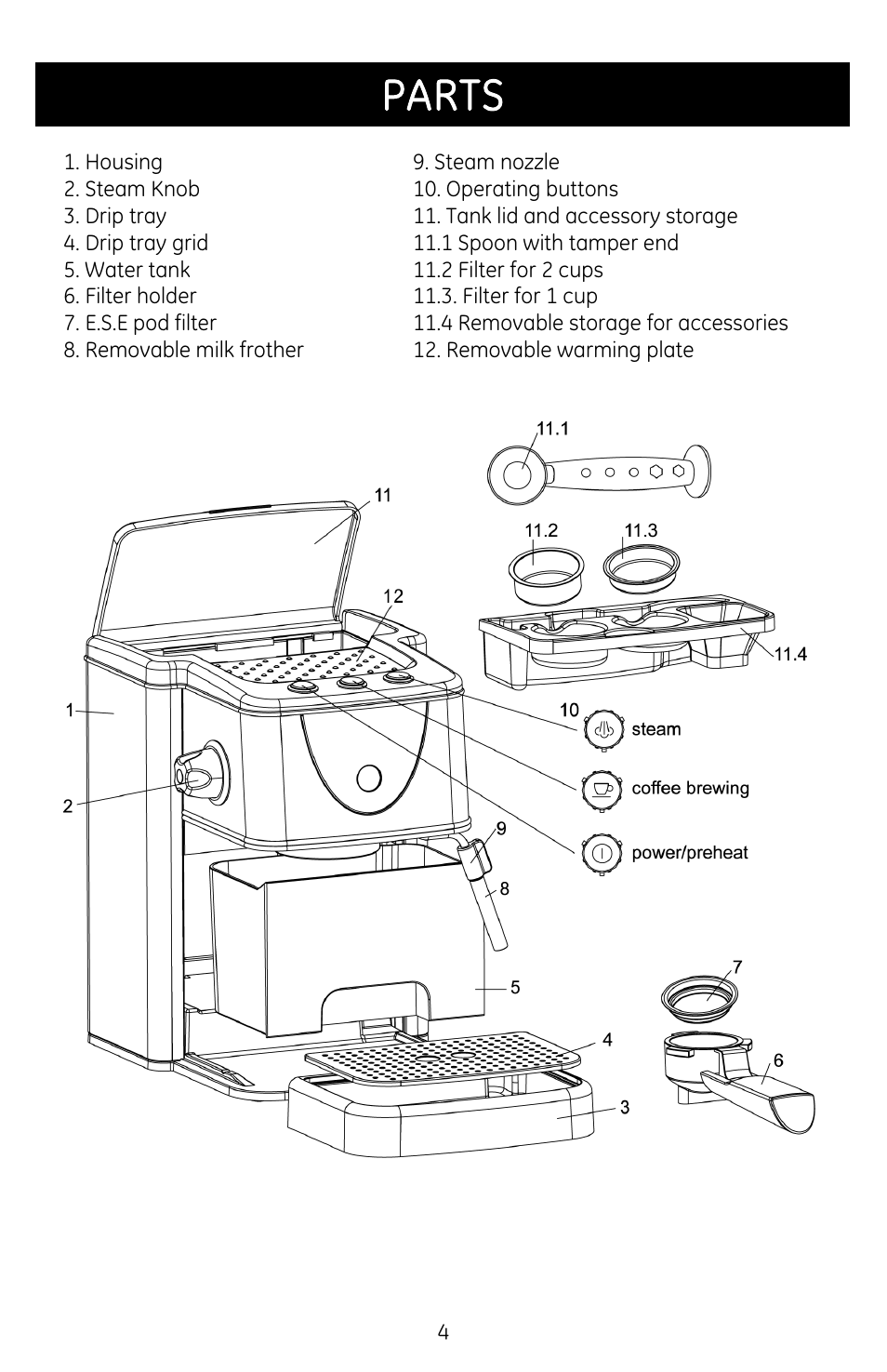 Parts | GE 681131691086 User Manual | Page 4 / 14