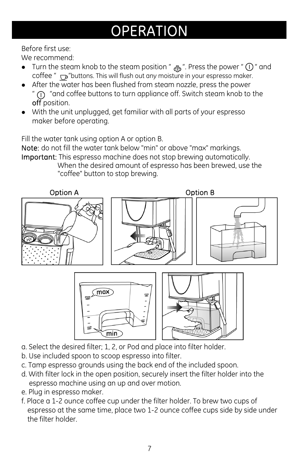 Operation | GE 681131691086 User Manual | Page 7 / 14