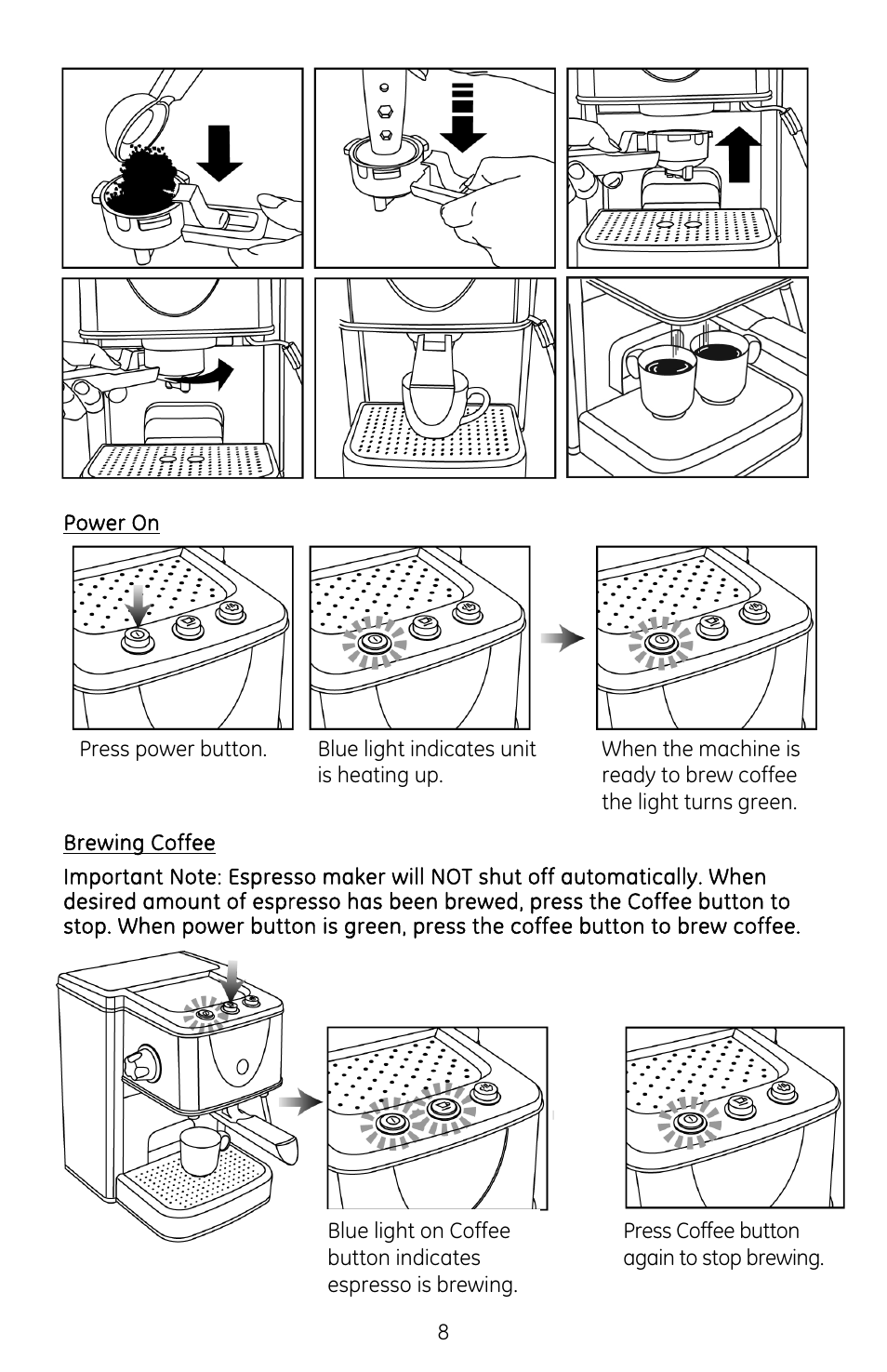 Power on | GE 681131691086 User Manual | Page 8 / 14