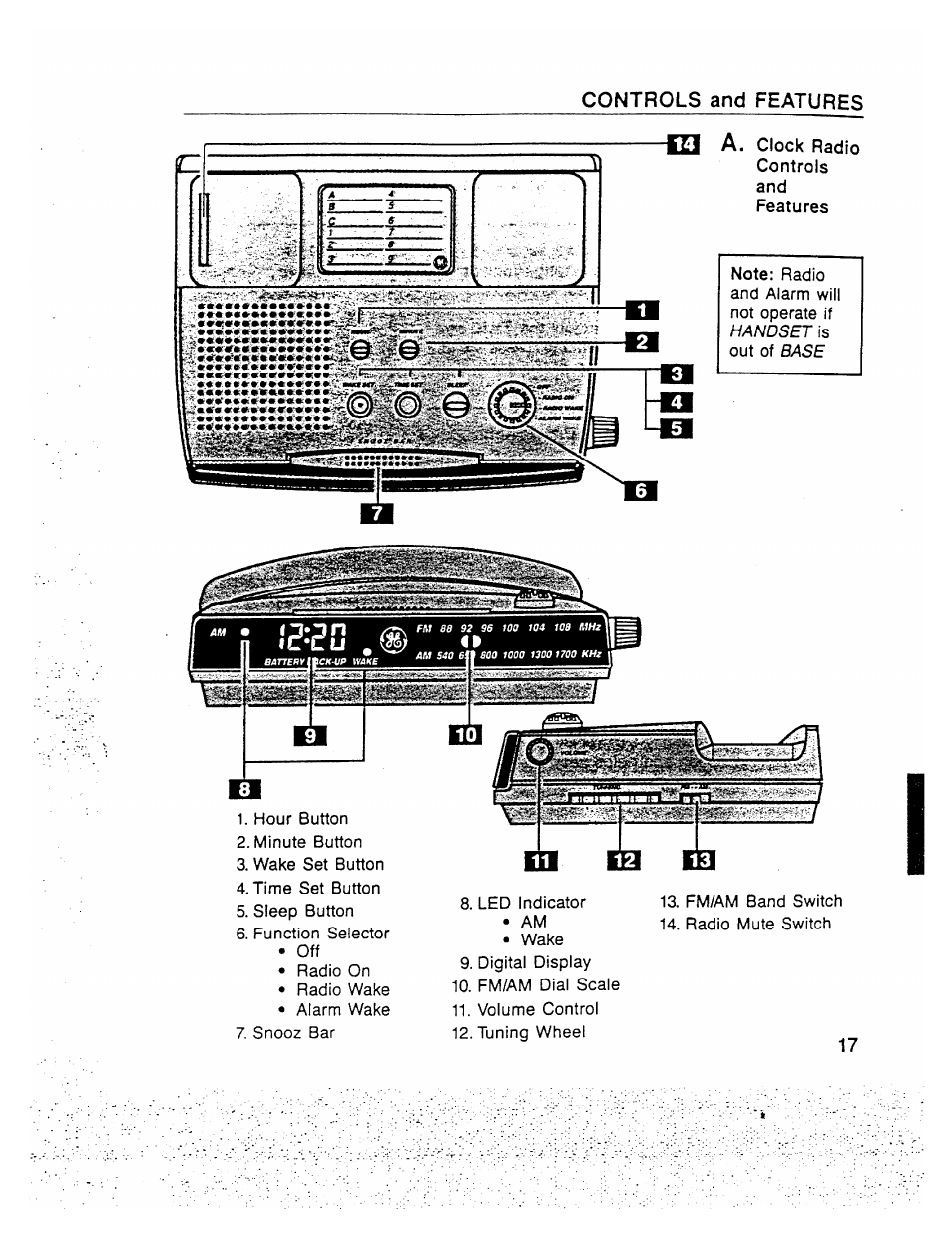 Controls and features | GE 2-9710 User Manual | Page 17 / 26