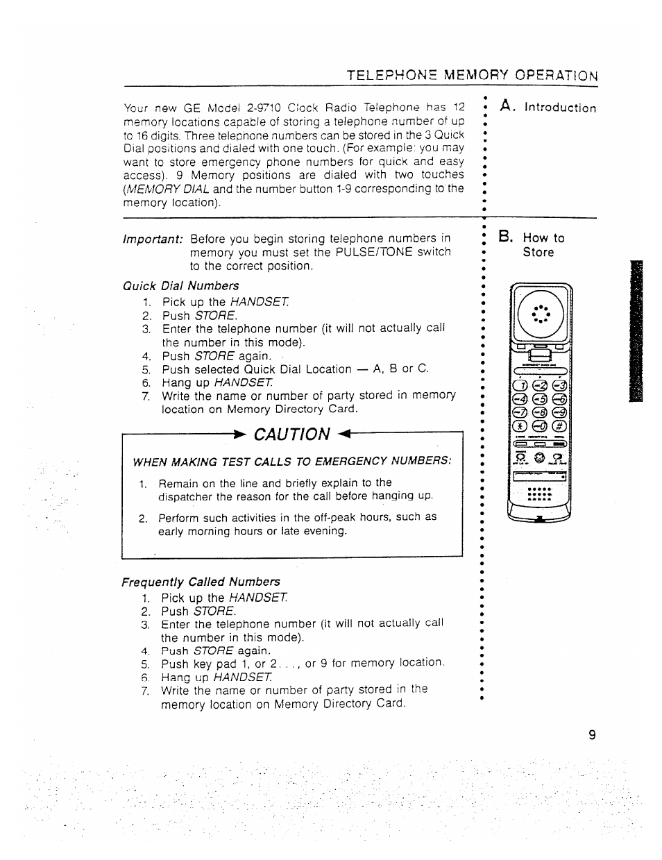 Caution | GE 2-9710 User Manual | Page 9 / 26