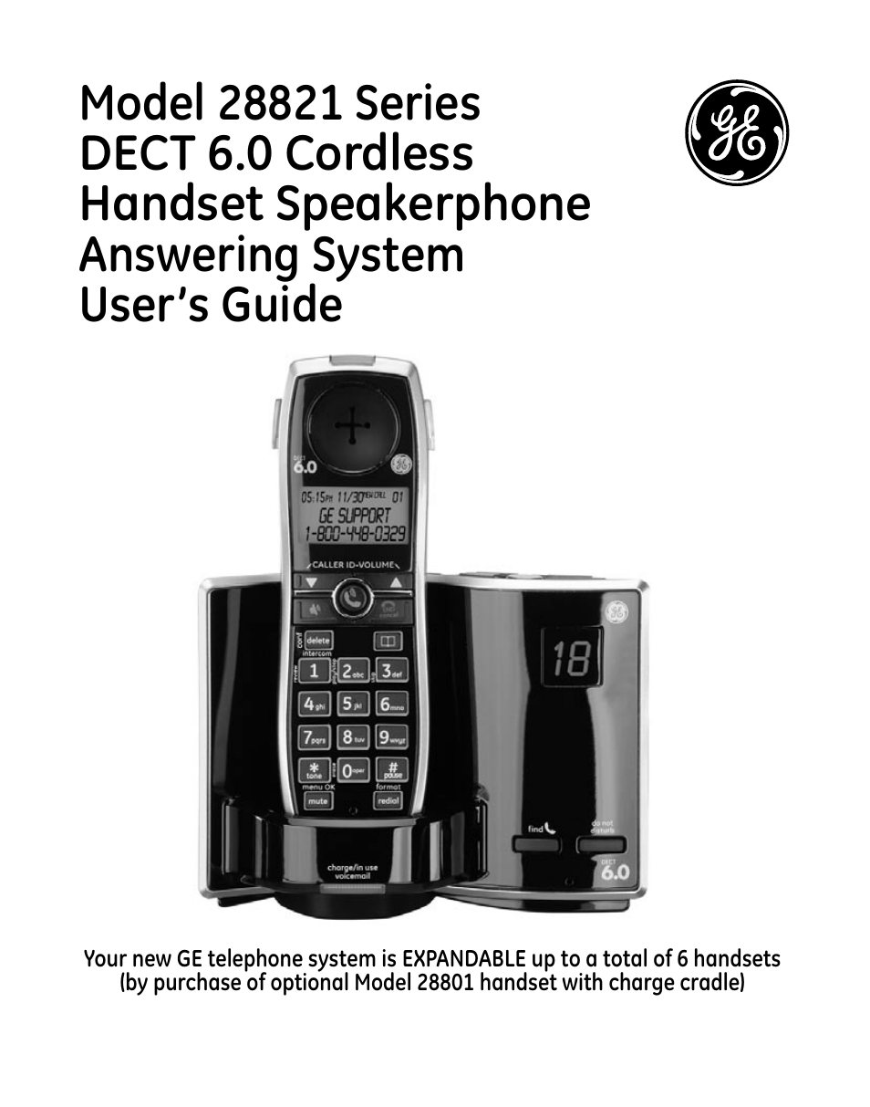 GE DECT 28821 User Manual | 60 pages