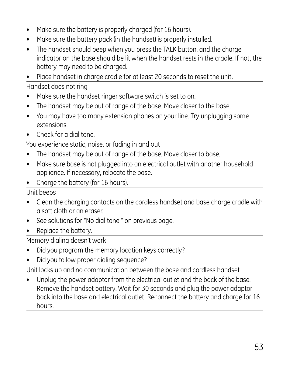 GE DECT 28821 User Manual | Page 53 / 60