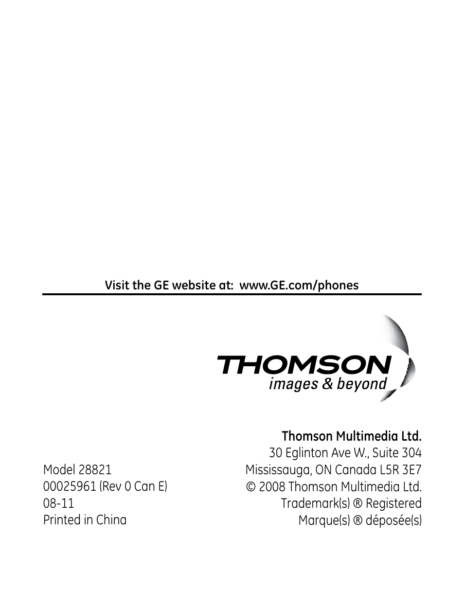 GE DECT 28821 User Manual | Page 60 / 60