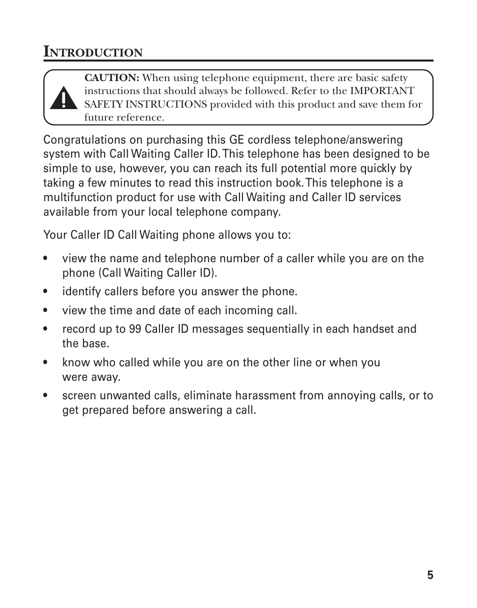 GE 25826 User Manual | Page 5 / 128