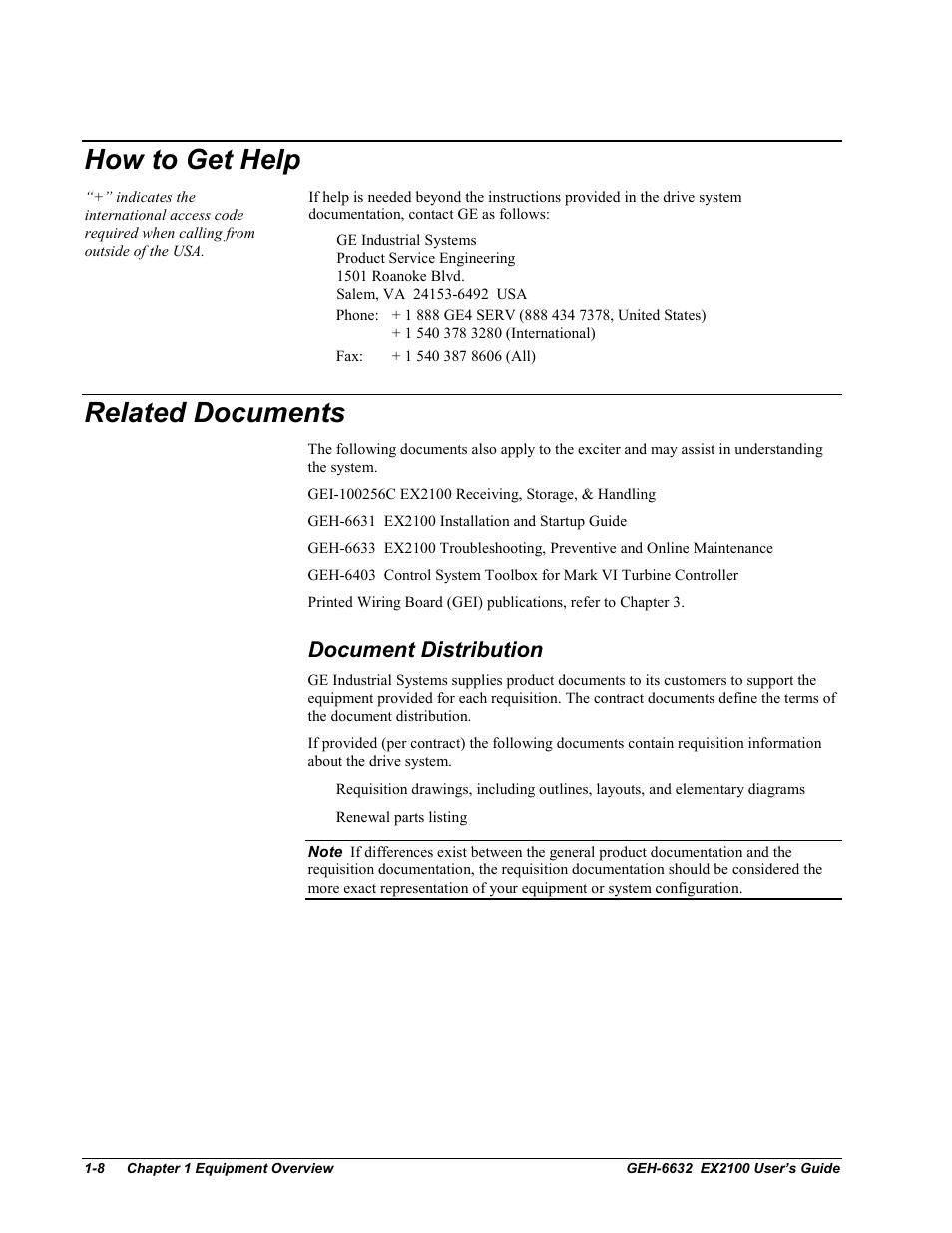 How to get help, Related documents, Document distribution | GE EX2100 User Manual | Page 20 / 118