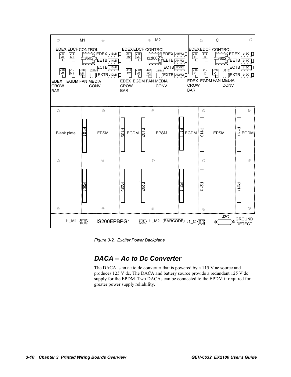 Daca – ac to dc converter, Is200epbpg1 | GE EX2100 User Manual | Page 54 / 118