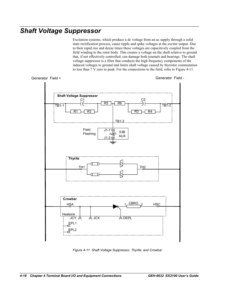 Shaft voltage suppressor | GE EX2100 User Manual | Page 74 / 118
