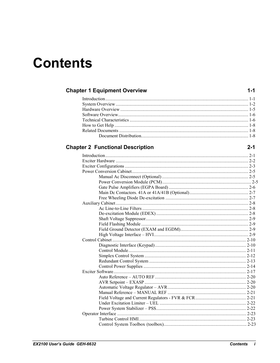 GE EX2100 User Manual | Page 9 / 118