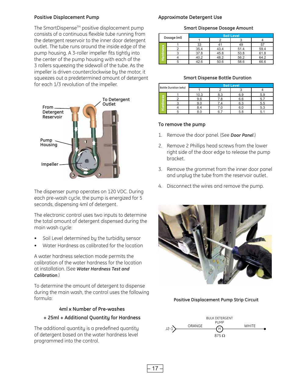 Positive displacement pump the smartdispense | GE PROFILE PDE9900 User Manual | Page 17 / 37