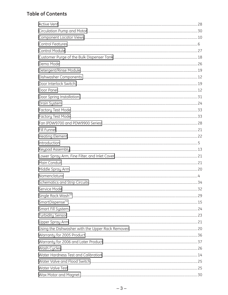 GE PROFILE PDE9900 User Manual | Page 3 / 37