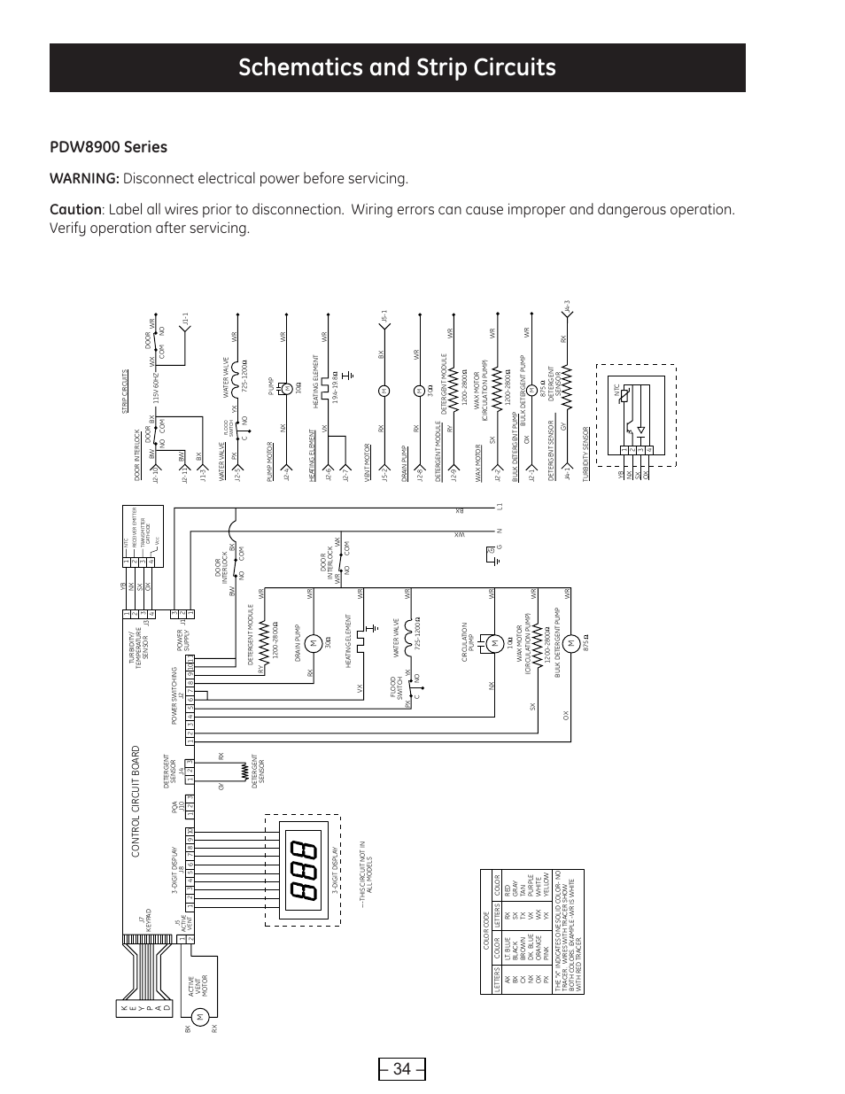 Schematics and strip circuits | GE PROFILE PDE9900 User Manual | Page 34 / 37