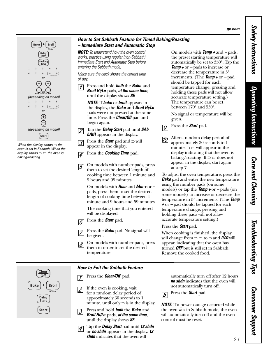 GE JKP3527 User Manual | Page 21 / 64