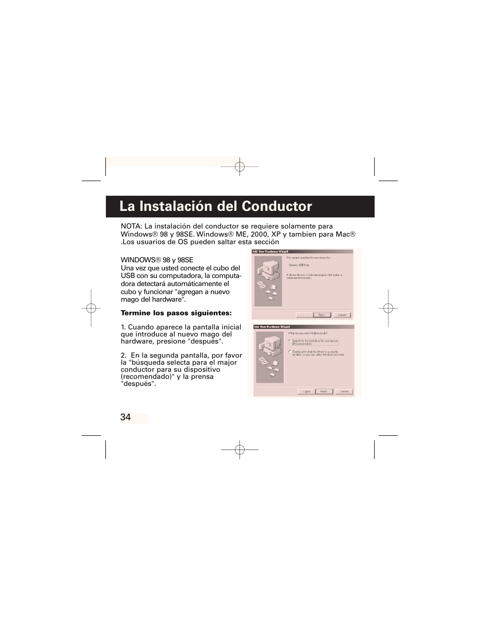 La instalación del conductor | GE HO97958 User Manual | Page 35 / 43