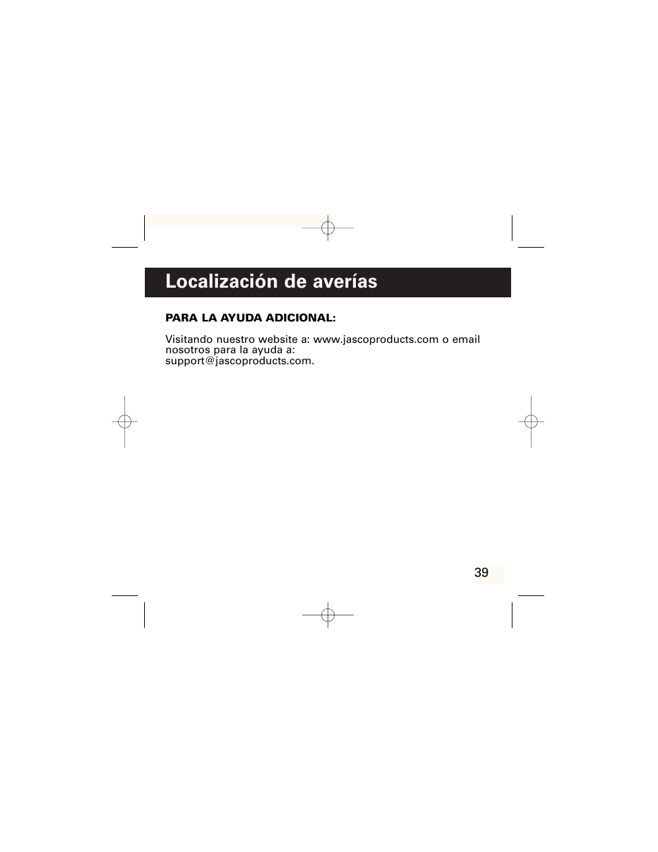 Localización de averías | GE HO97958 User Manual | Page 40 / 43