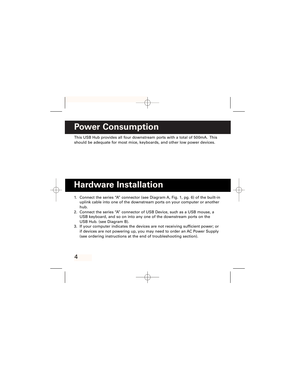 Power consumption, Hardware installation | GE HO97958 User Manual | Page 5 / 43