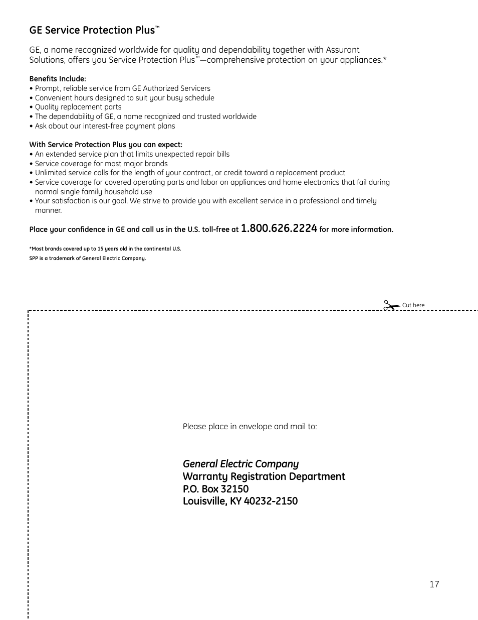 Product registration (u.s.), Product registration (u.s.) , 18 | GE Profile SmartDispense SPBD880 User Manual | Page 17 / 64