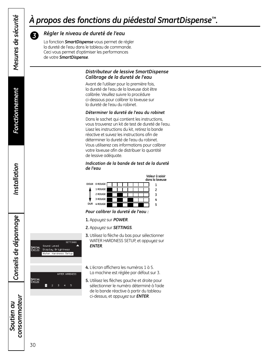 À propos des fonctions du piédestal smartdispense | GE Profile SmartDispense SPBD880 User Manual | Page 30 / 64