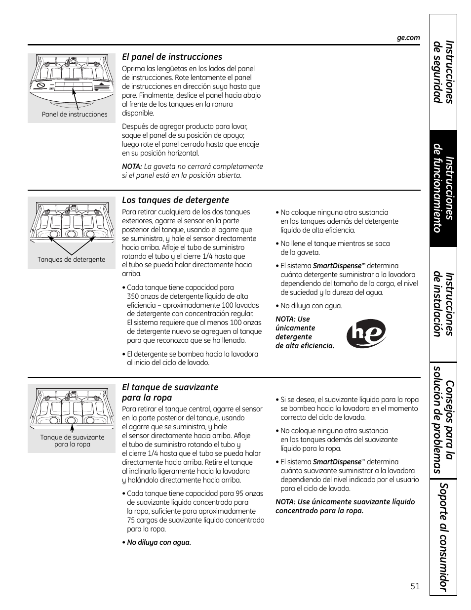 GE Profile SmartDispense SPBD880 User Manual | Page 51 / 64