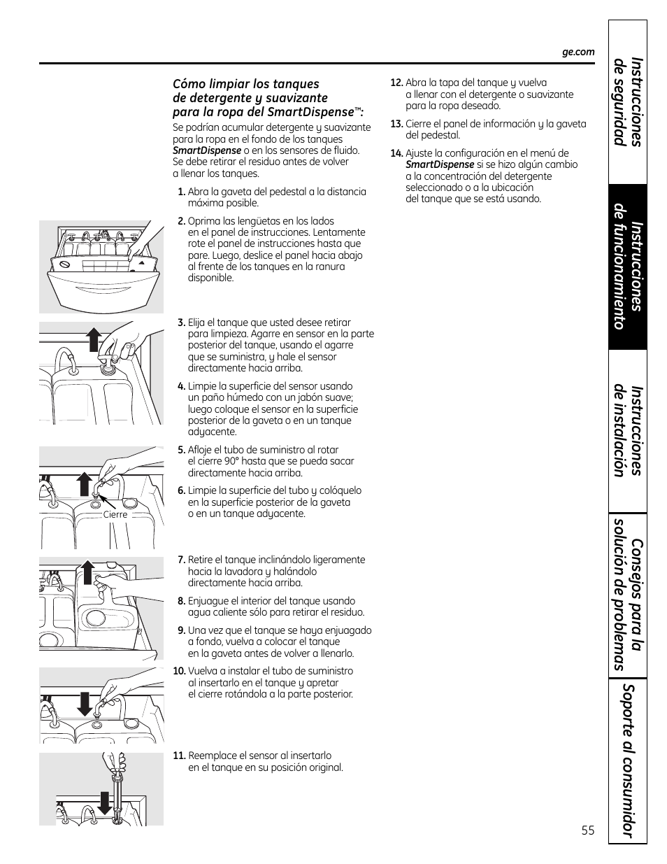 GE Profile SmartDispense SPBD880 User Manual | Page 55 / 64