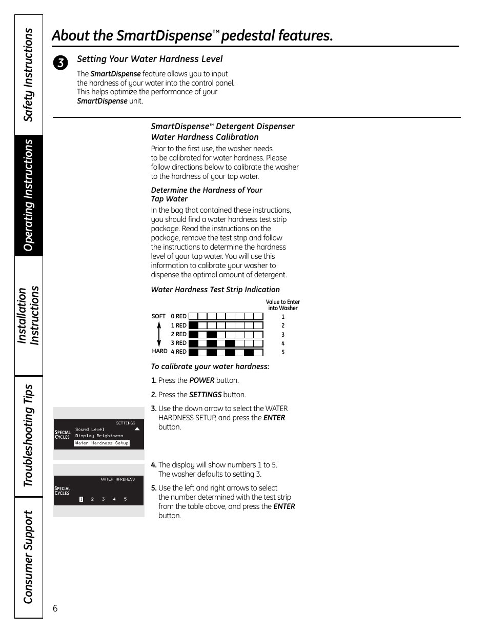 About the smartdispense, Pedestal features | GE Profile SmartDispense SPBD880 User Manual | Page 6 / 64